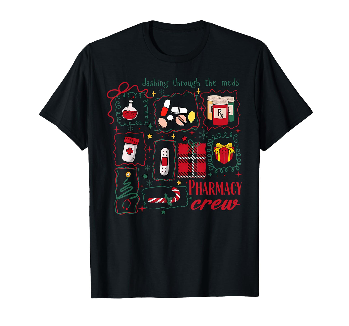 Coquette Cute Christmas Pharmacy Crew Nurse Medical CPhT T-Shirt