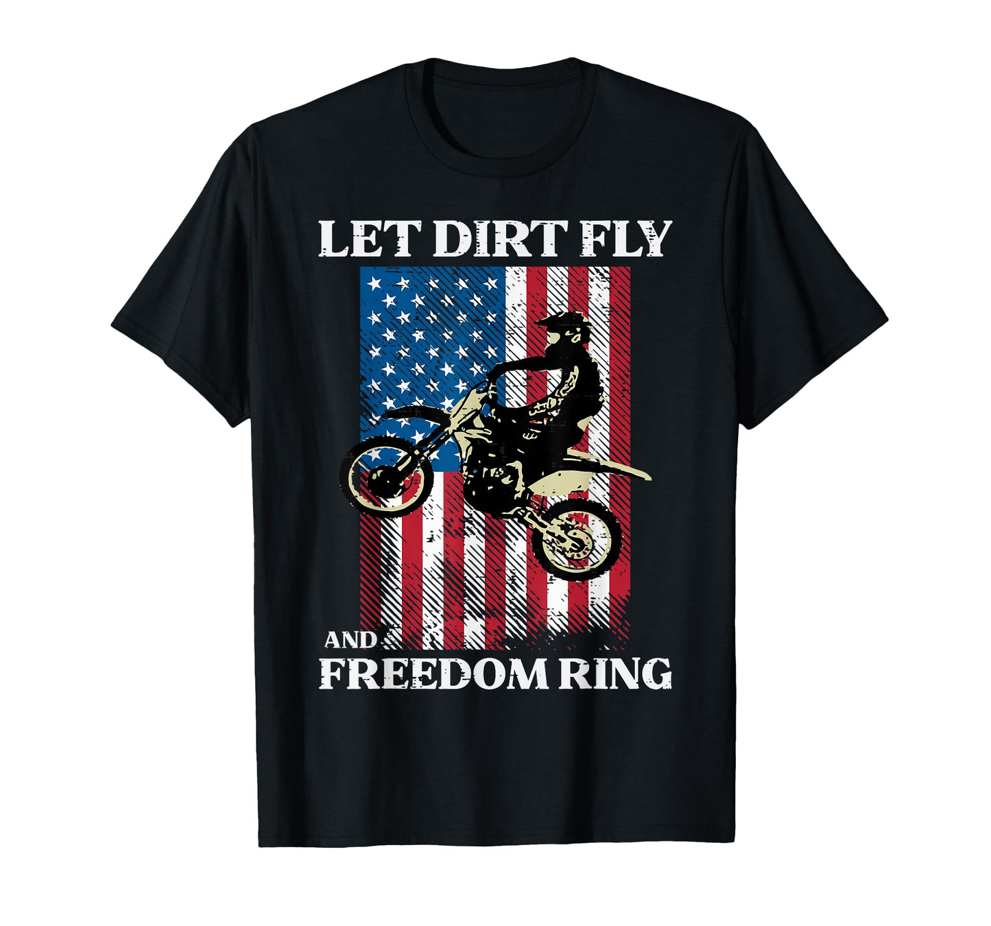 4th of July Dirt Bike Motocross America Biker Men Women Kids T-Shirt
