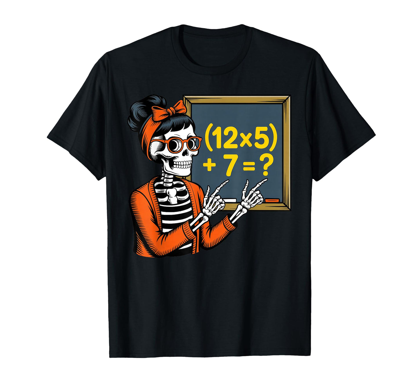 67 Teacher Halloween Skeleton Six Seven Meme Brainrot Math T-Shirt