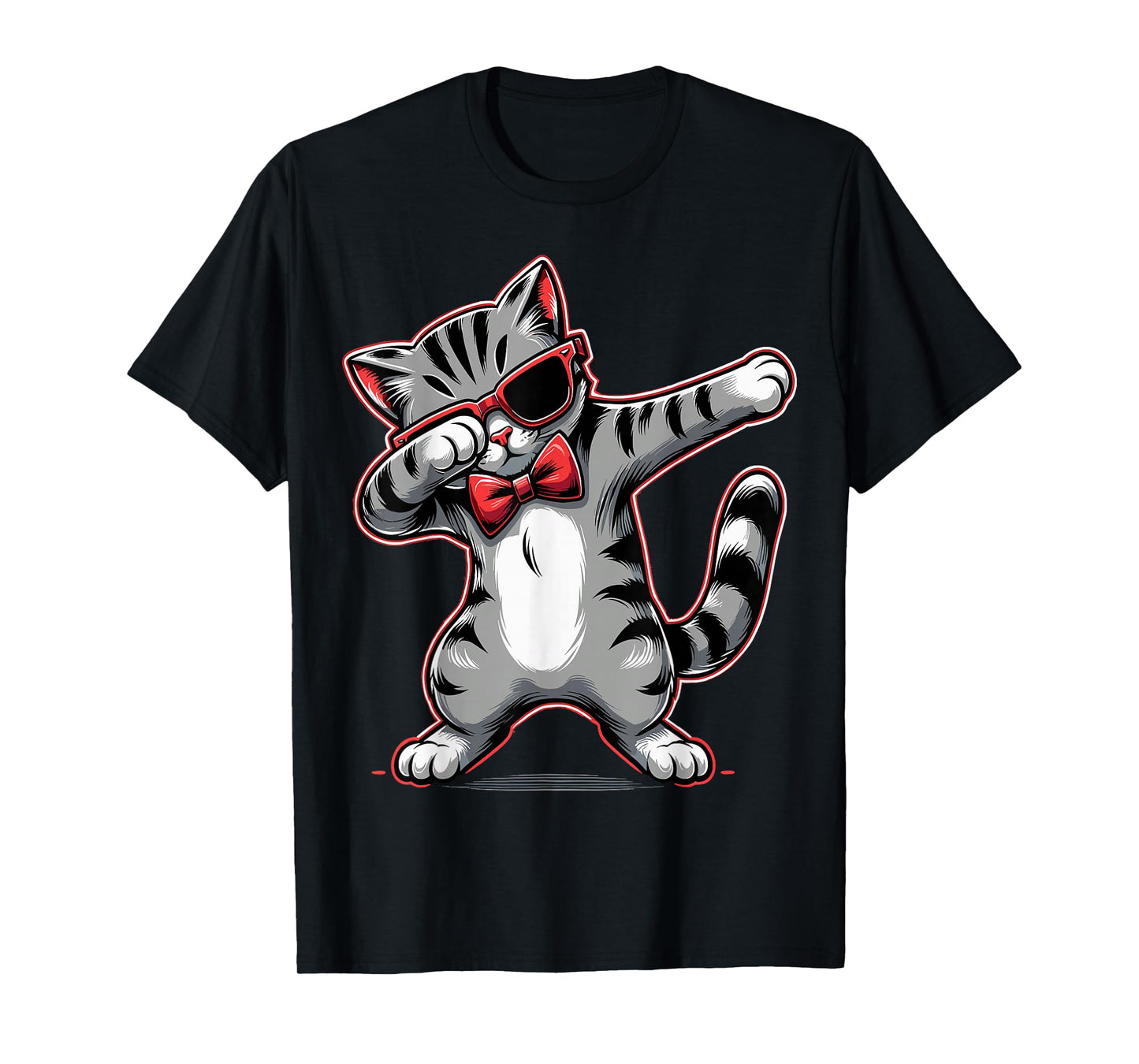 Dabbing Cat Funny Dab Cat T-Shirt