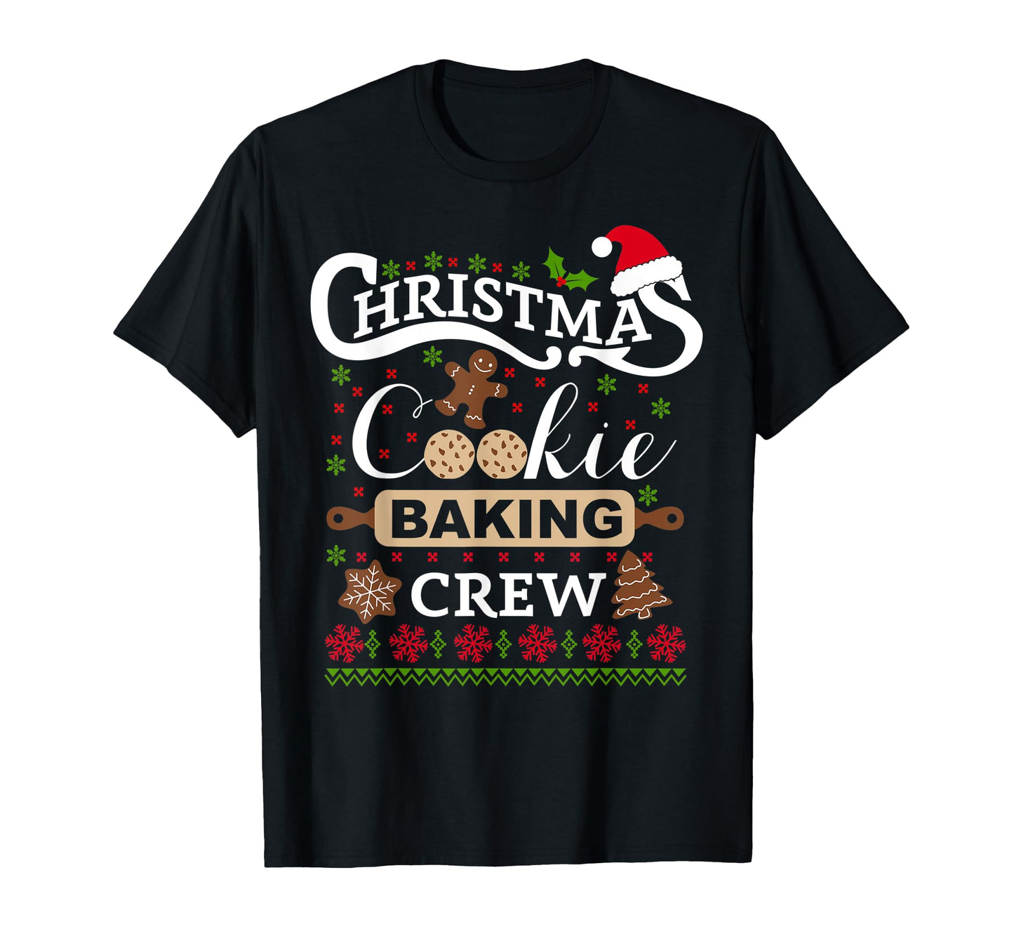 Christmas Cookie Baking Crew T-Shirt funny cook shirt