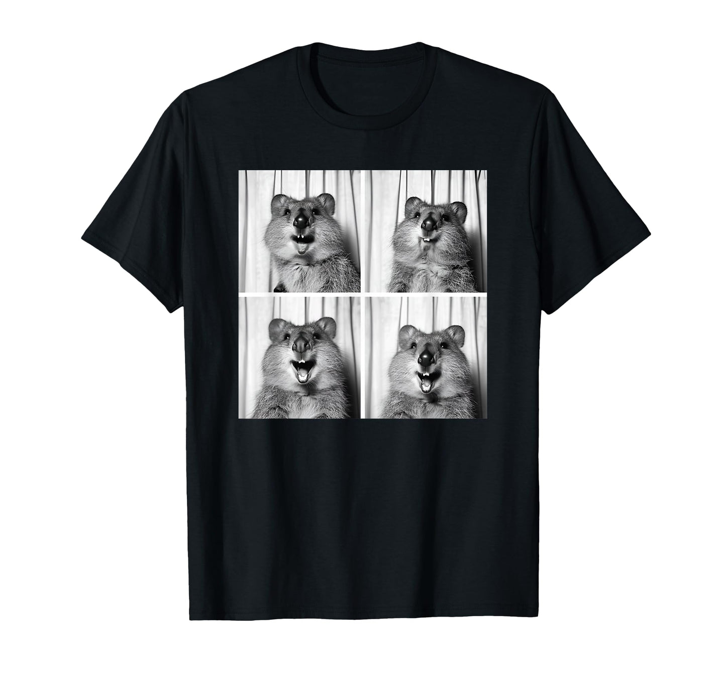 Smiling Quokka Selfie Funny Animal Vintage Style Quokka T-Shirt