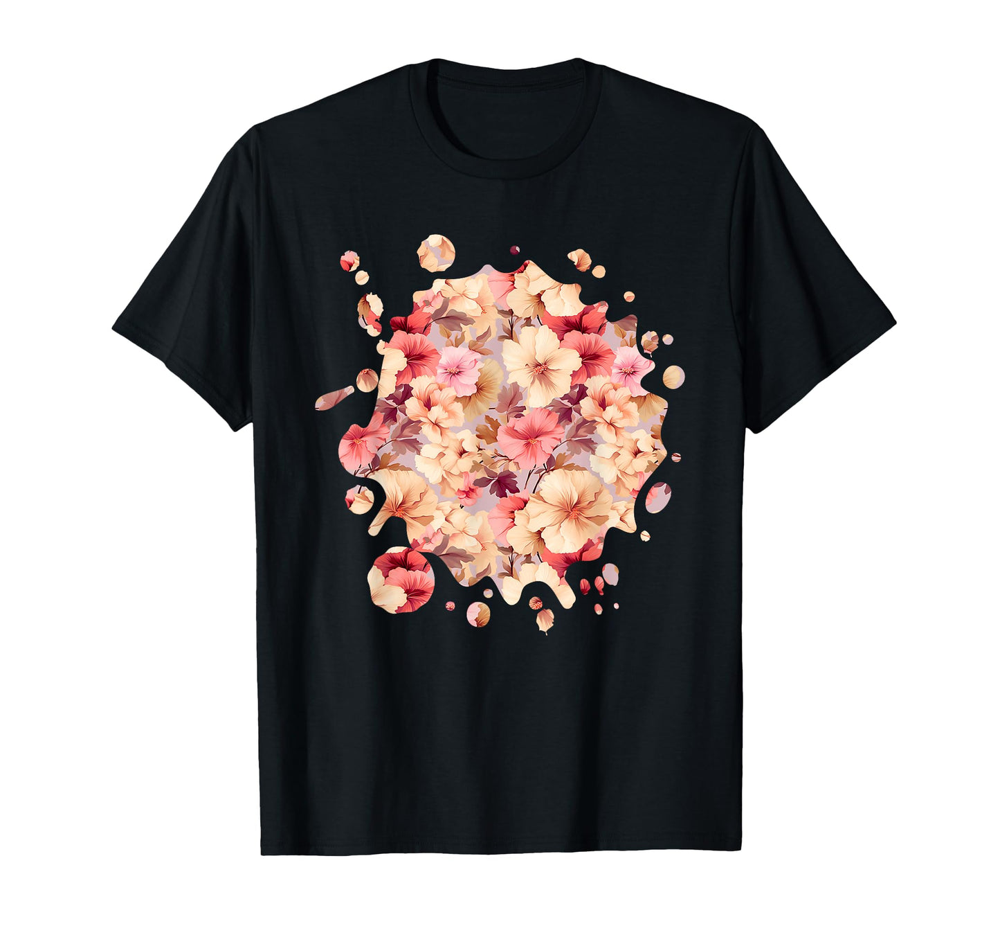 Cute Hollyhock Inspired Flower Plant Lover Gardener women T-Shirt