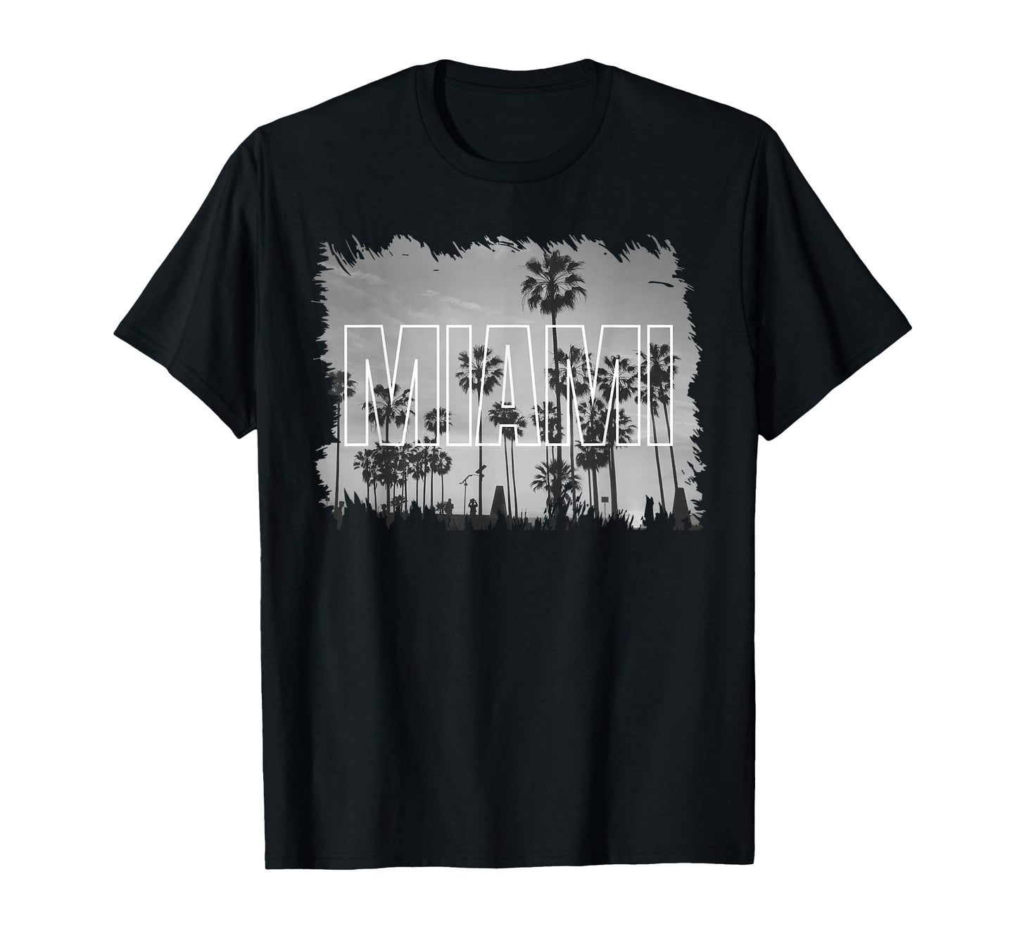 Vintage Miami Black and White Picture T-Shirt