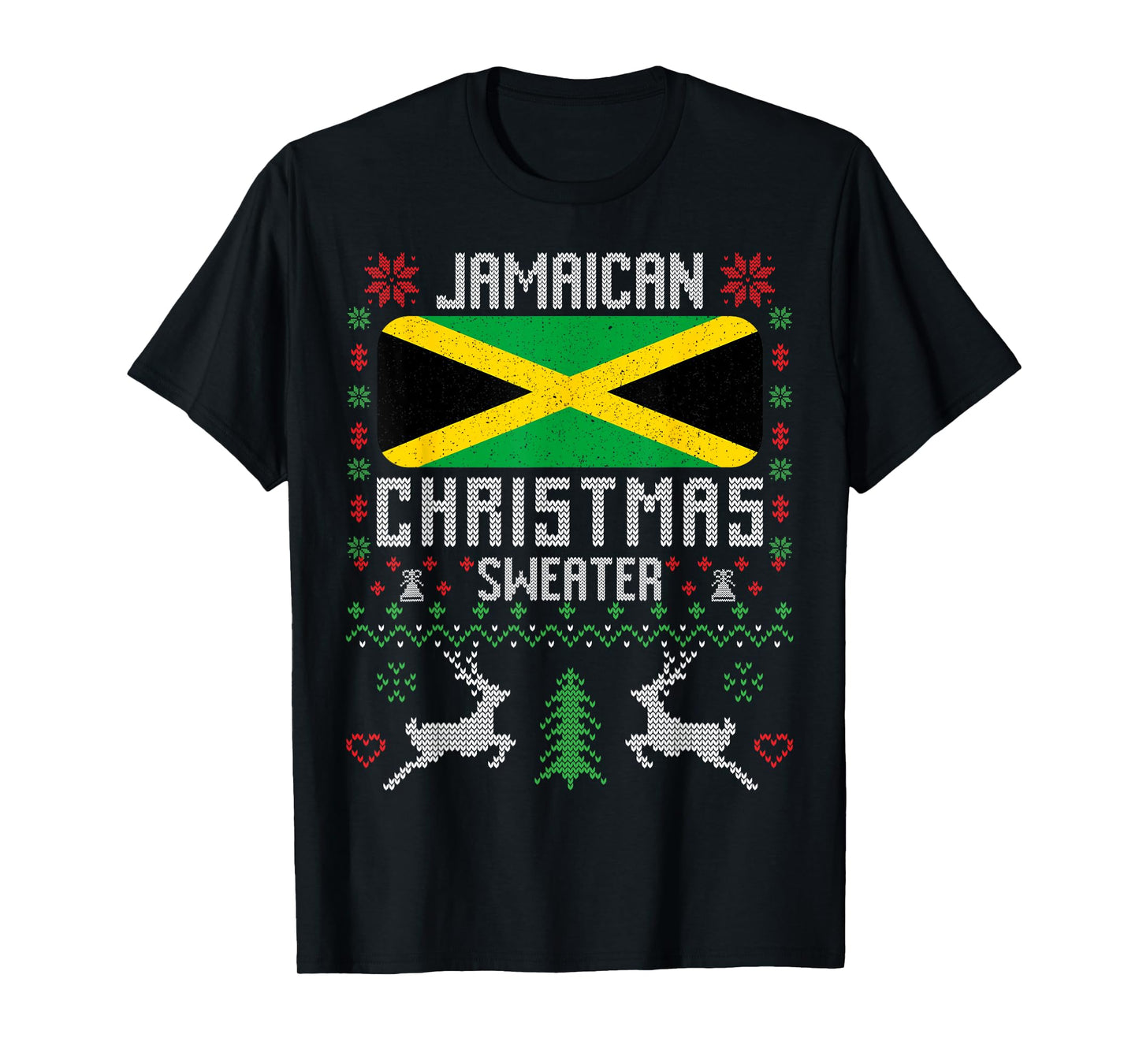 Jamaica Flag Jamaican Christmas Sweater T-Shirt