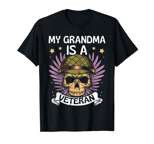 My Grandma Is A Veteran Veteran's Day Veterans Military T-Shirt