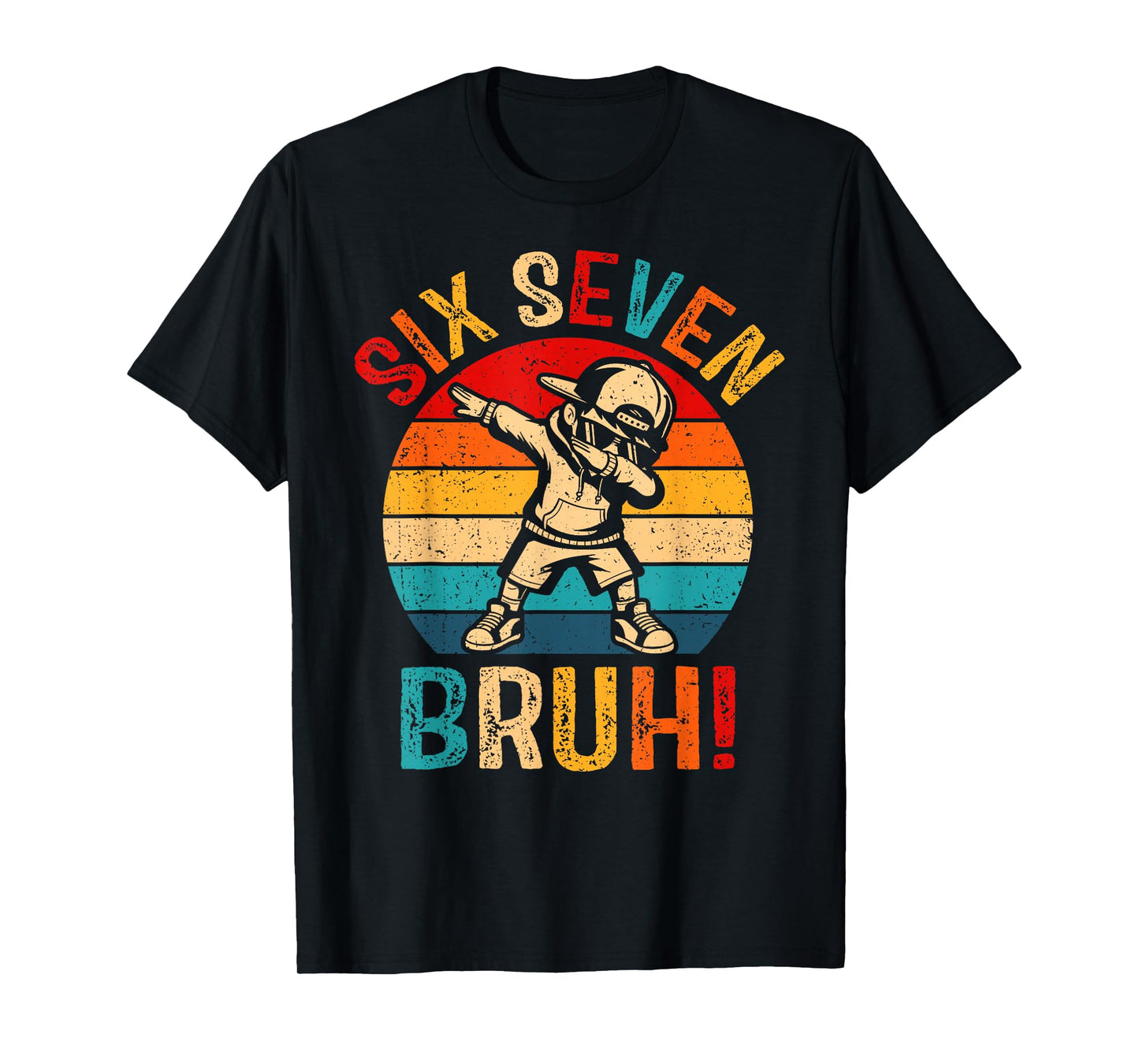 67 Meme 6 7 Numbers Boys Six Seven Bruh Dabbing Boy T-Shirt