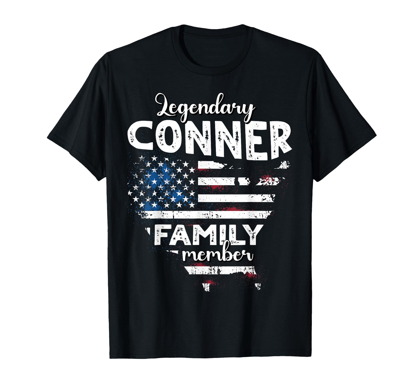 Surname Conner US Flag Conner Last Name Conner T-Shirt