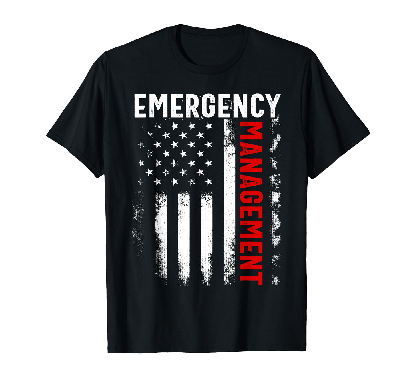 Funny Job Title Worker American Flag Emergency Management T-Shirt
