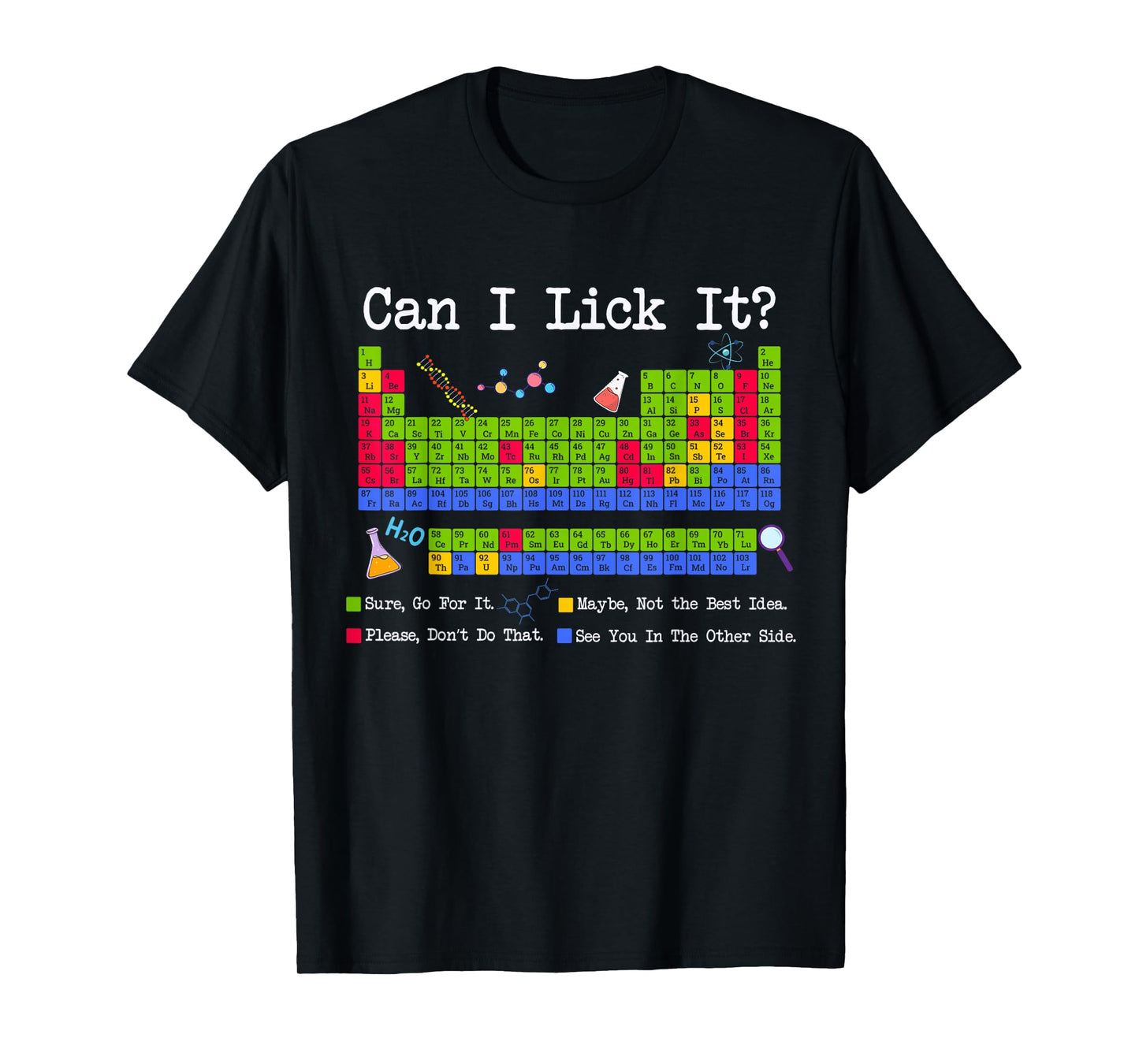 Can I Lick It Funny Periodic Table Science Boy Kids T-Shirt