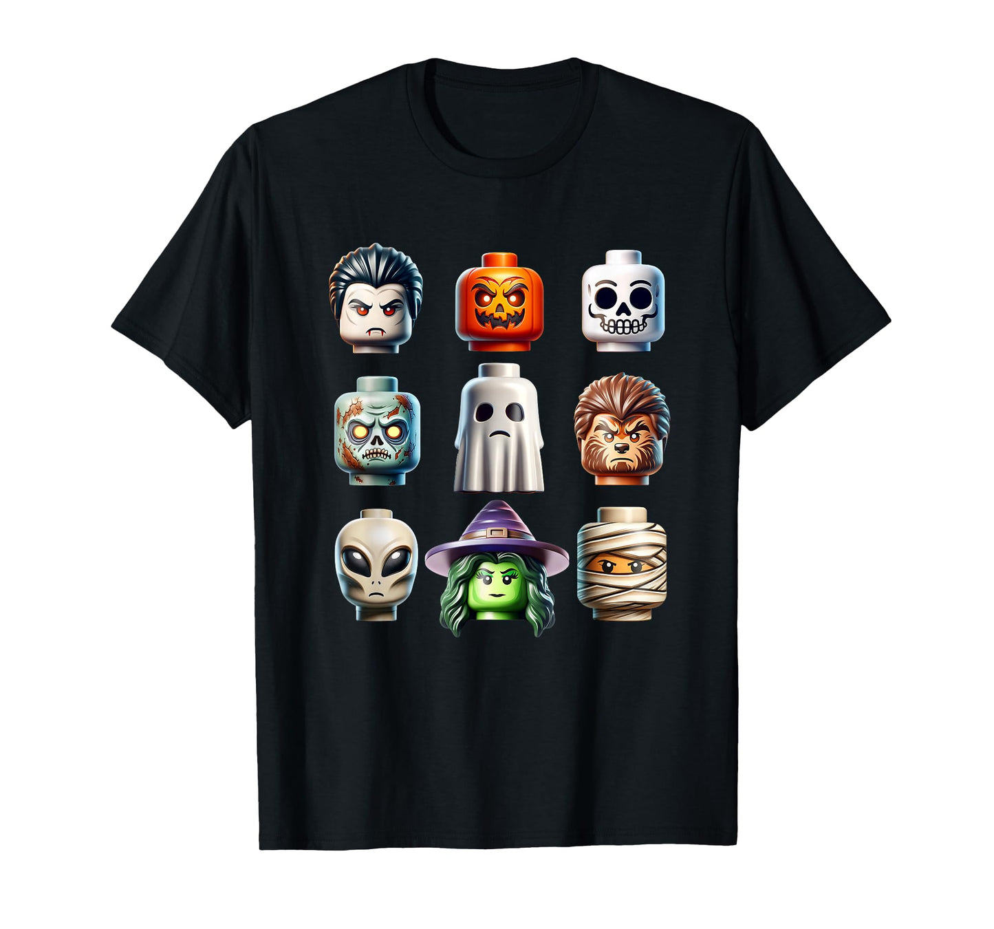 Halloween Building Bricks Costume Pumpkin Matching Family T-Shirt