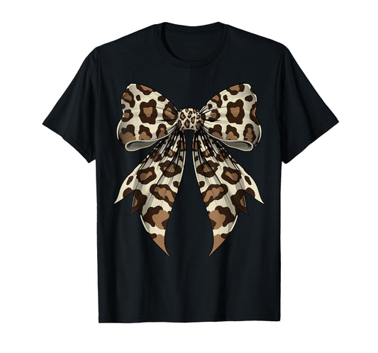 Coquette Bow Leopard Pattern Halloween Costume T-Shirt