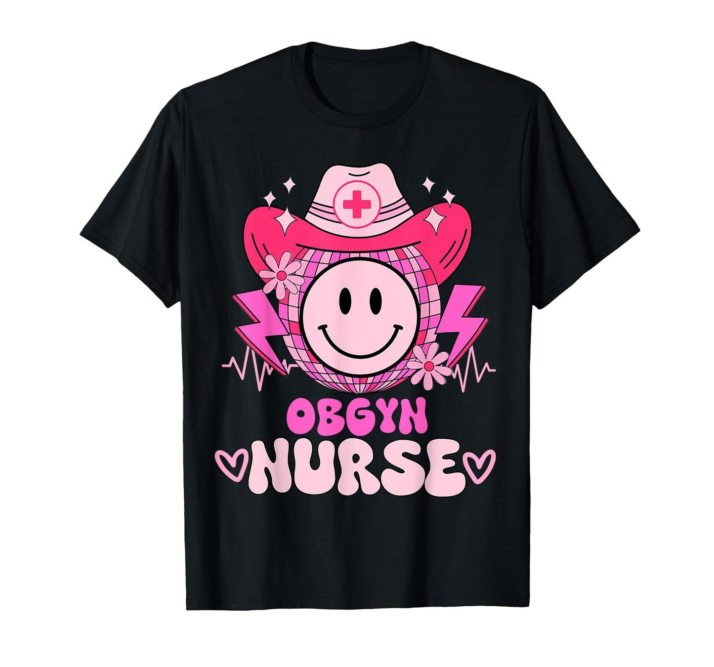 Cute medical retro stethoscope RN country OBGYN nurse T-Shirt
