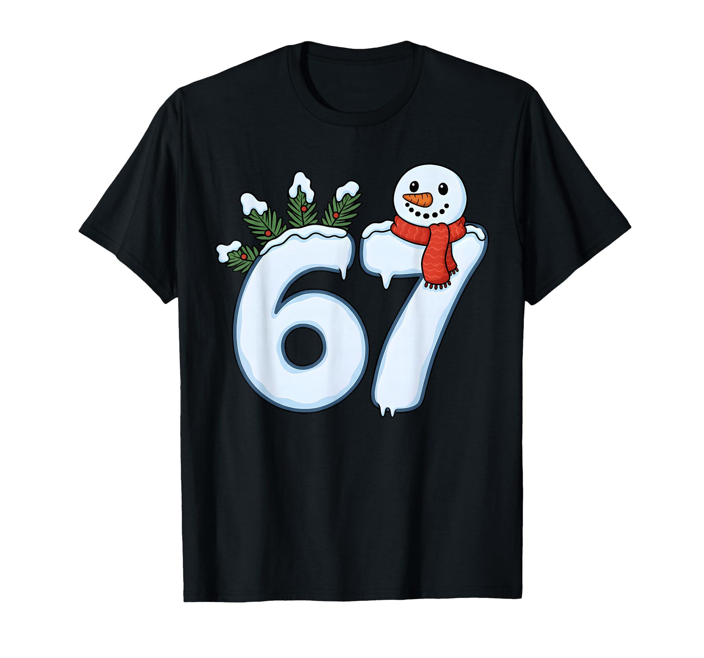 Funny 6 7 Meme Snow Winter Six Seven Student Teacher Kids T-Shirt