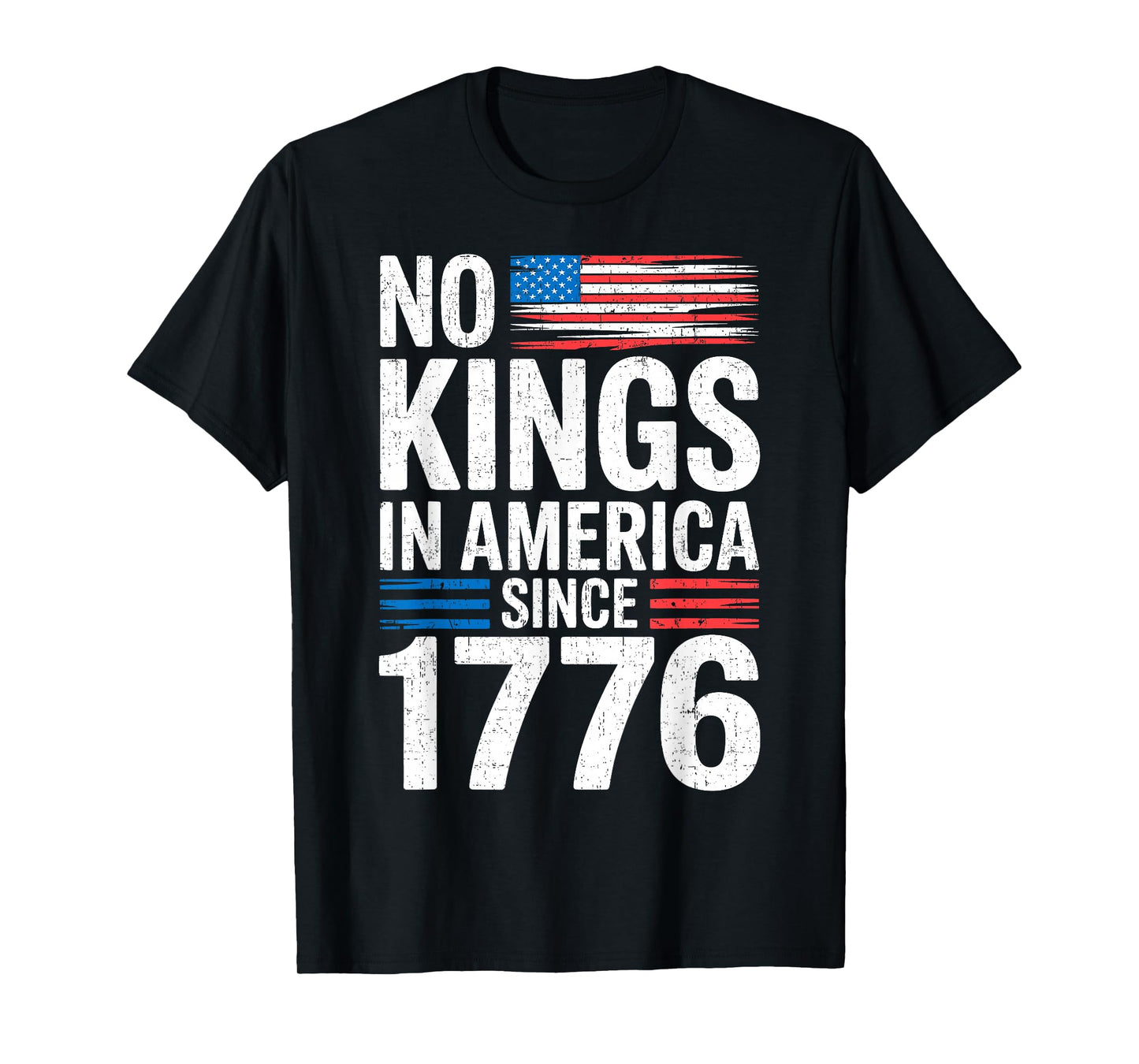No Kings in America Shirt Rejecting Kings Patriotic USA Men T-Shirt