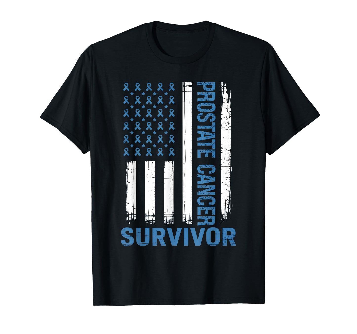 Prostate Cancer Survivor Vintage Flag Ribbon T-Shirt