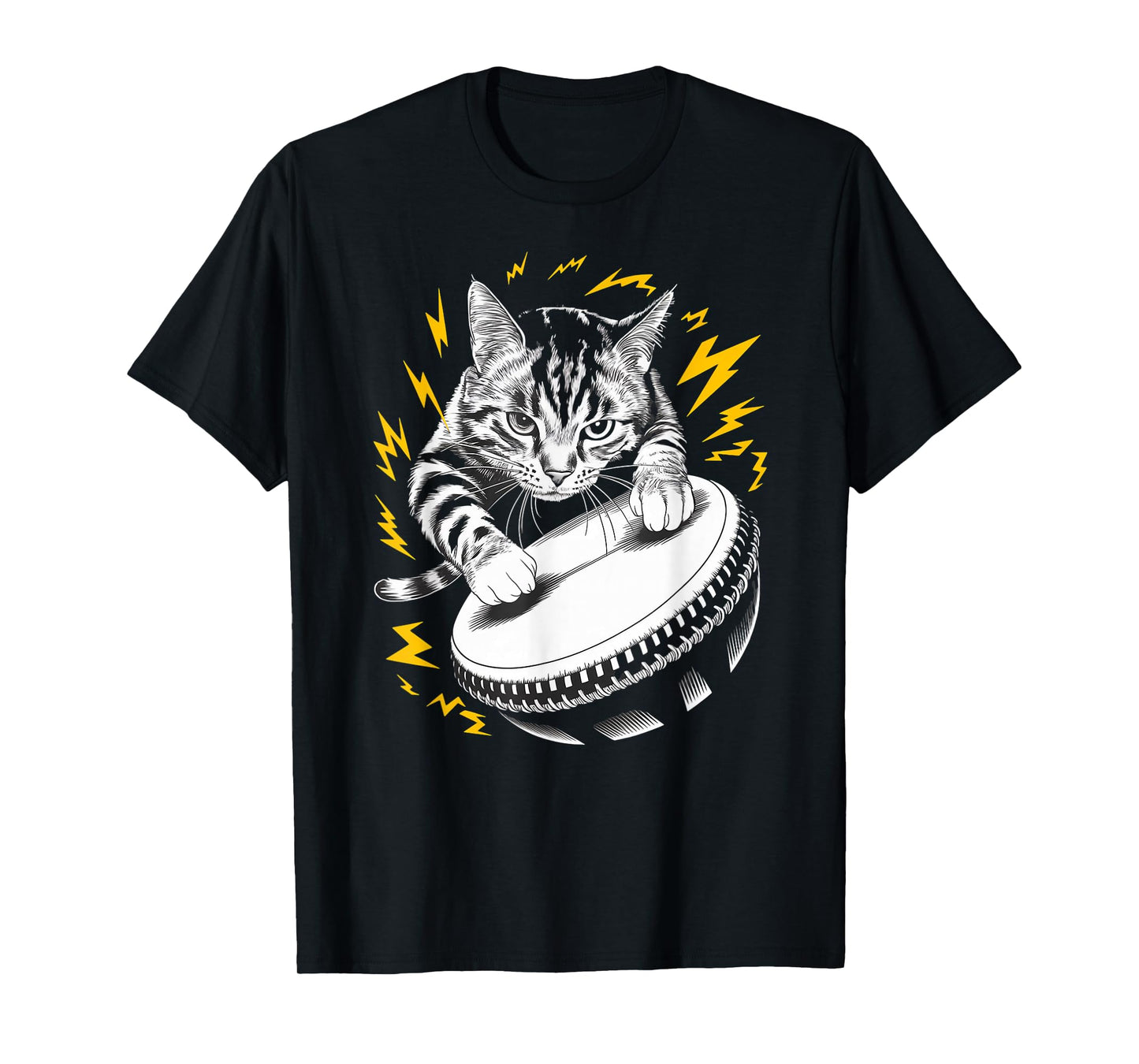 Rockstar Taiko Drummer Cat on Cat Taiko Drum T-Shirt