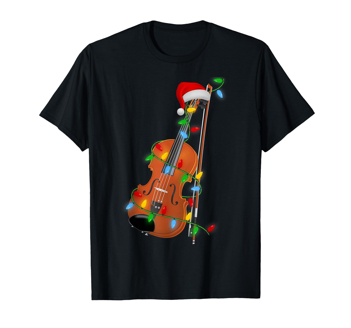 Violin Christmas Lights Violin Music Lover Violinist Xmas T-Shirt