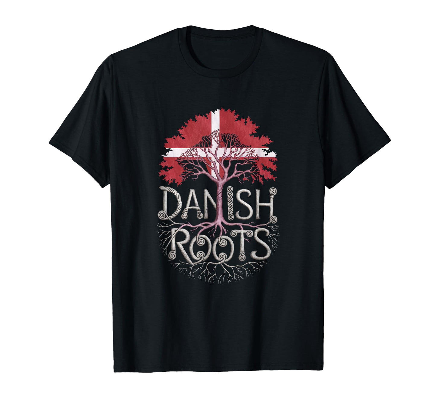 Danish Roots - Denmark Flag Colors Family Tree Souvenir T-Shirt