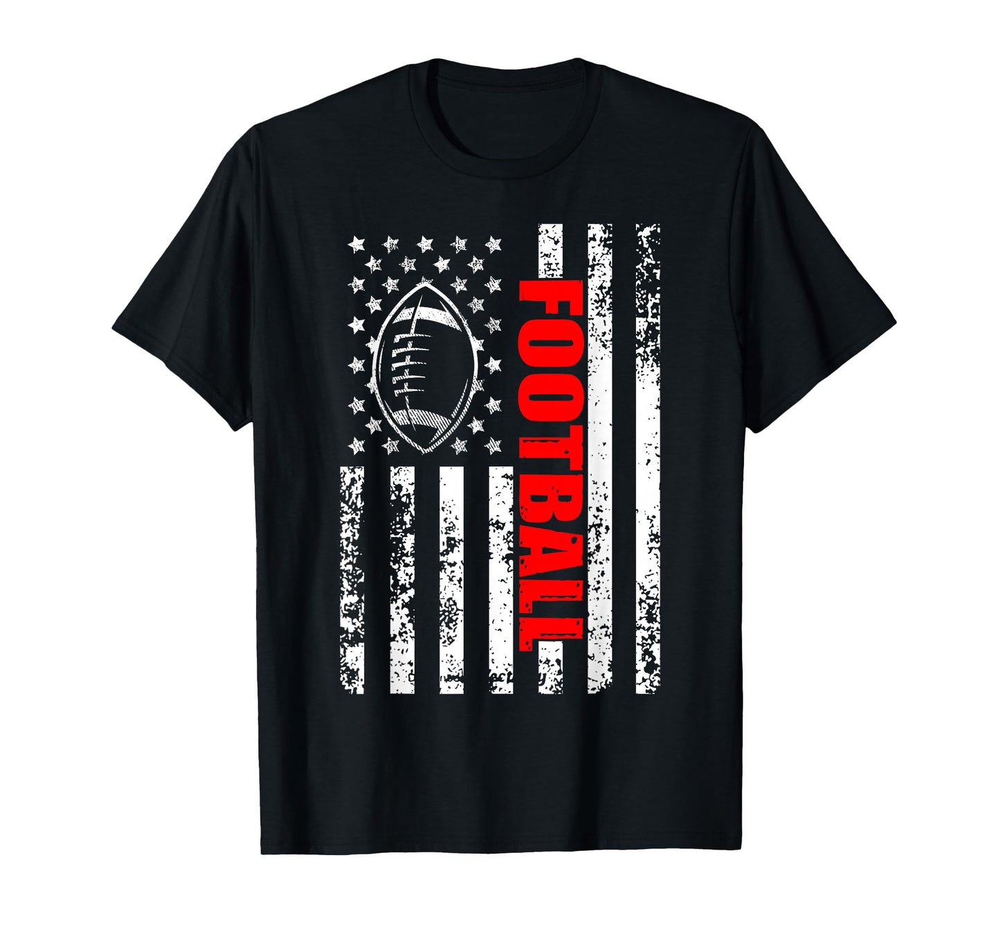 American Flag Football Patriotic Football T-Shirt