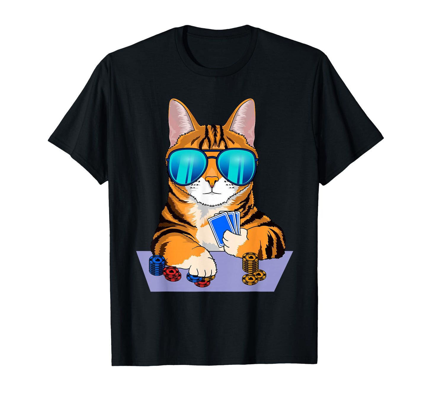Cat Play Poker - Texas Hold'em Poker T-Shirt