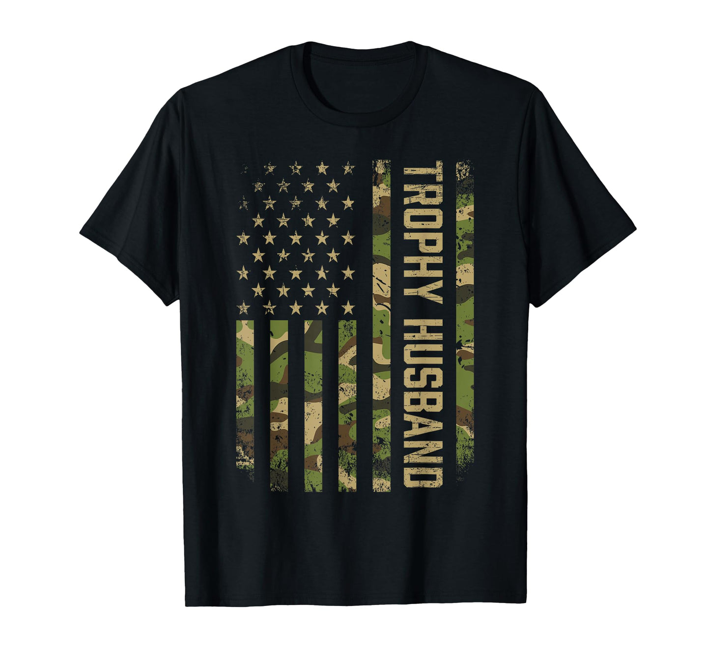 Patriotic Husband American Flag Camo Husband Trophy Husband T-Shirt