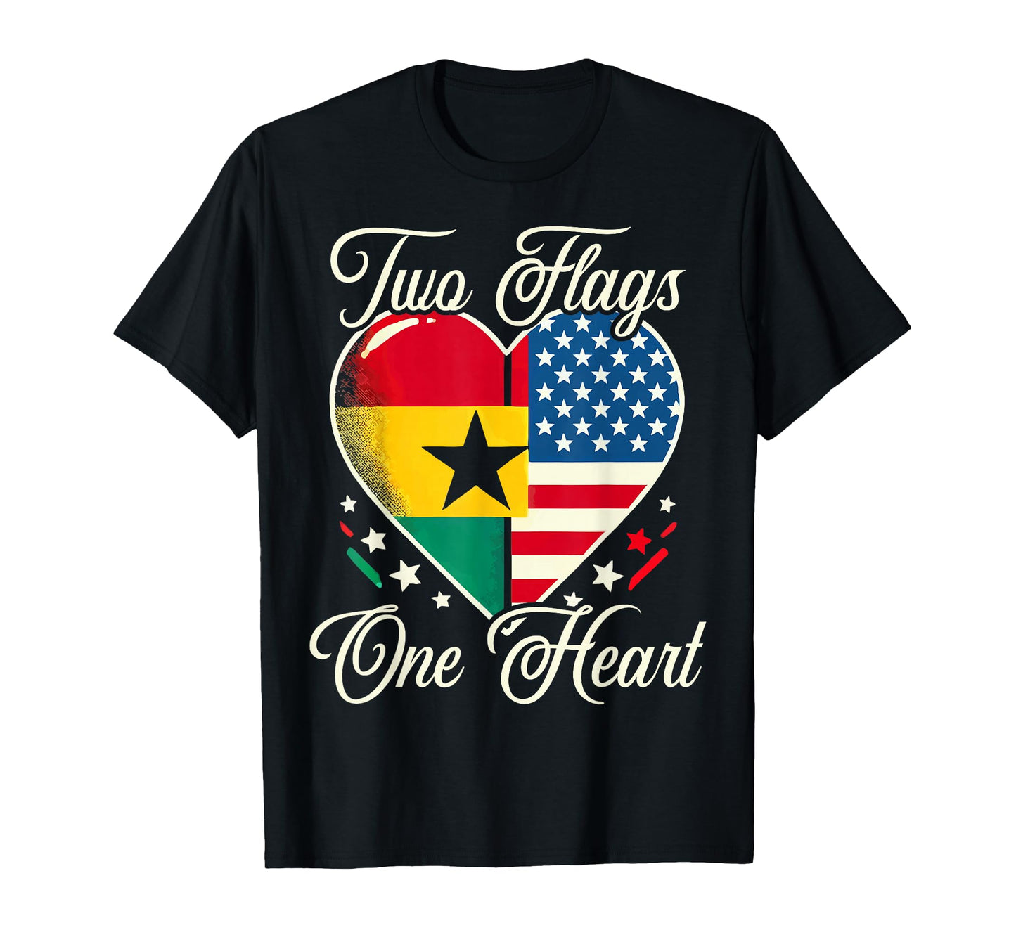 Half Ghanaian Half American USA Flag Ghana America T-Shirt
