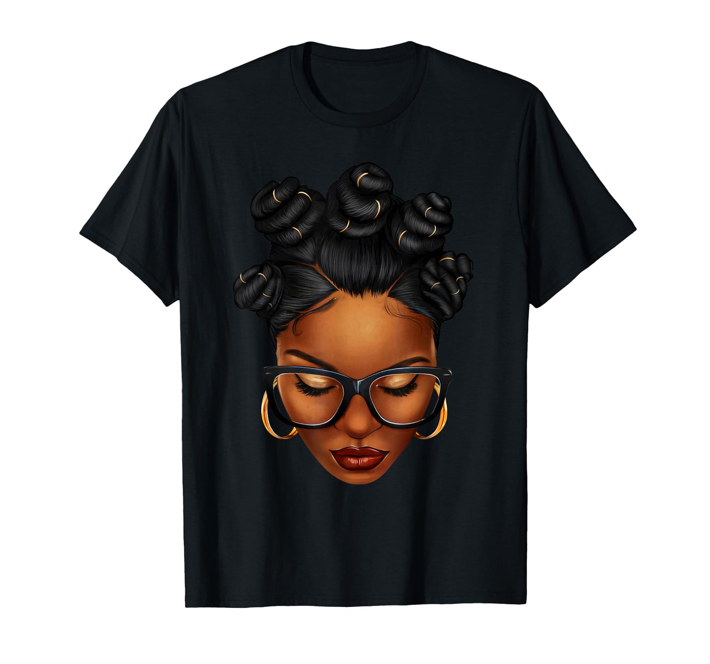 Afro Black Woman African Black History Month Melanin Queen T-Shirt
