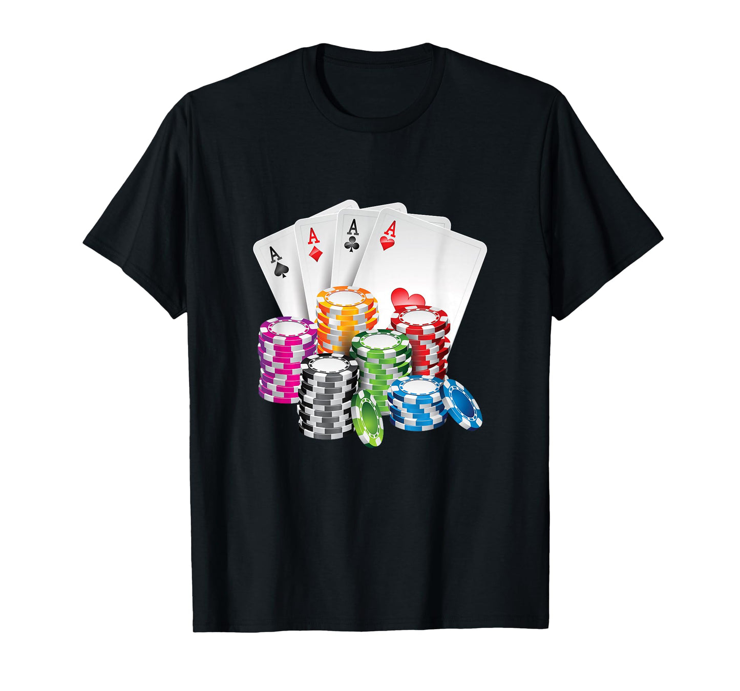Poker Gambling Card Chips Casino Poker Holdem T-Shirt