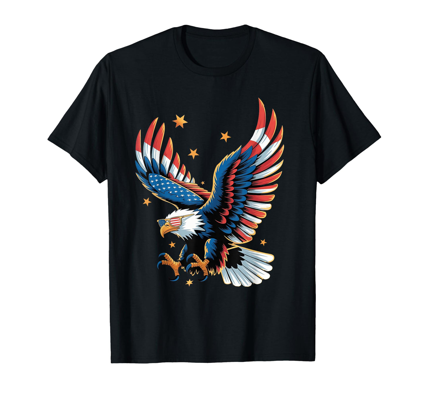 Patriotic Bald Eagle American Flag 4th of July Eagle USA T-Shirt