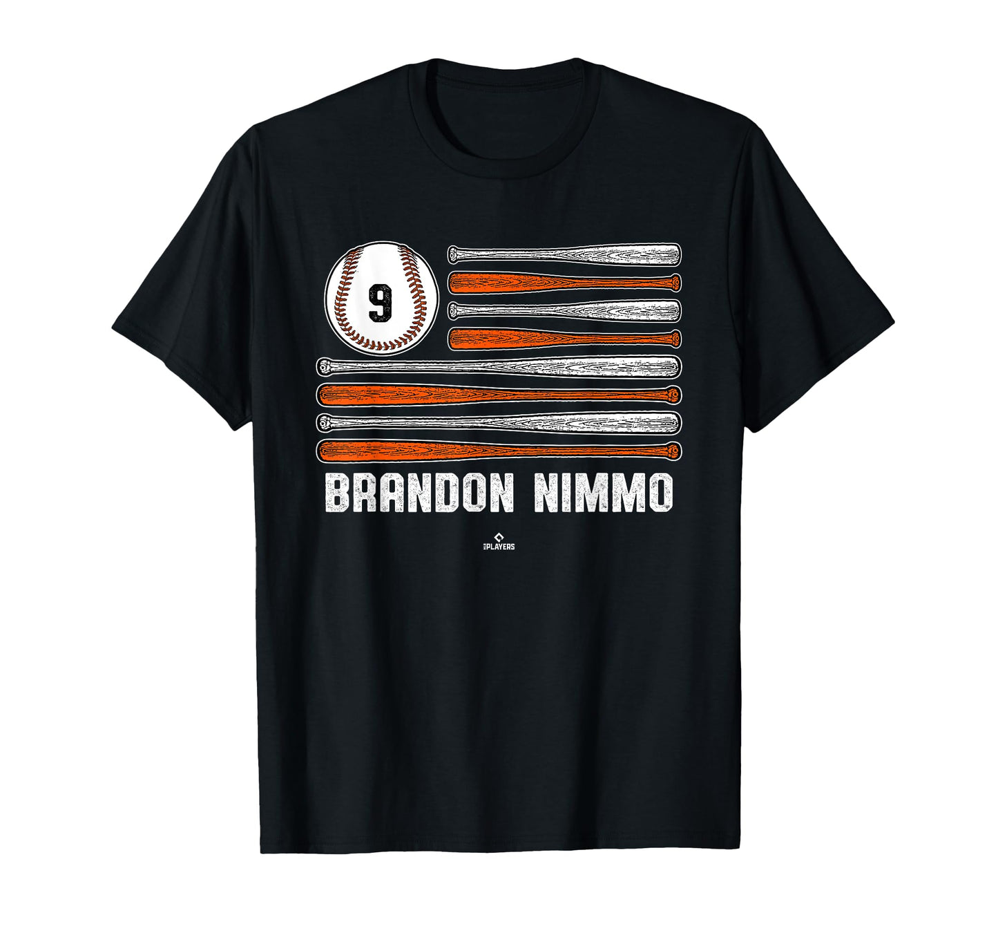 Baseball American Flag Brandon Nimmo New York Baseball MLBPA T-Shirt