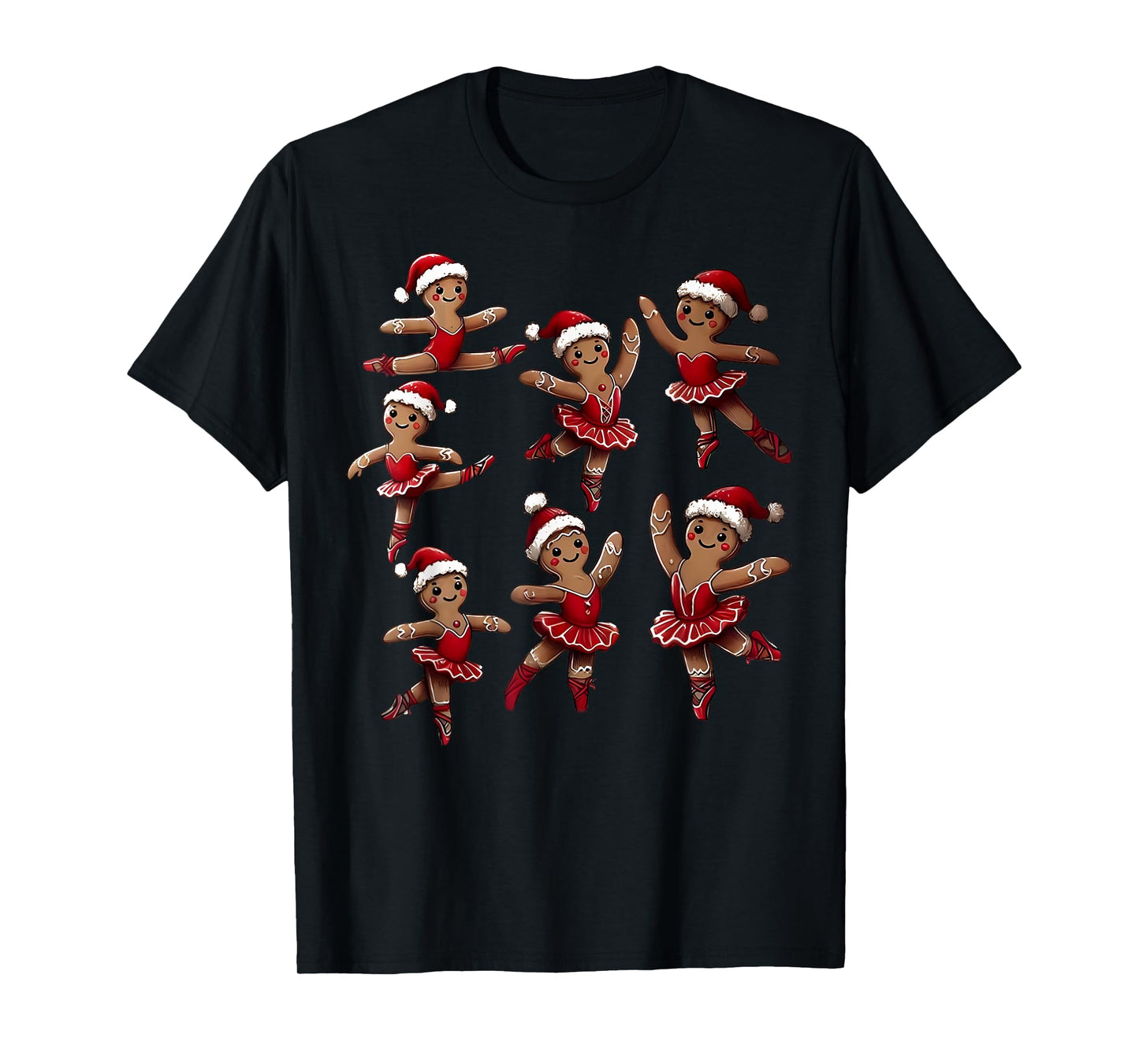 Ballet Gingerbread Ballet Dancer Dance Teacher Christmas T-Shirt