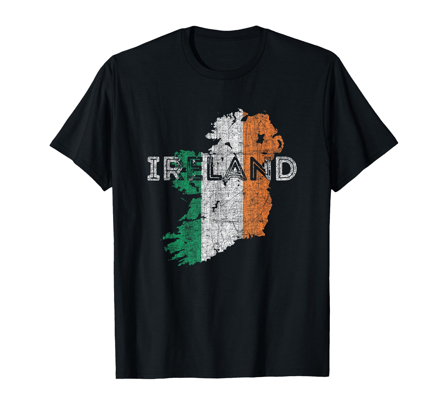 Irish Map and Flag Souvenir - Distressed Ireland T-Shirt