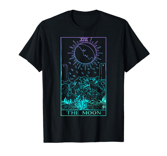 The Moon Tarot Card Rider Waite Witchy T-Shirt