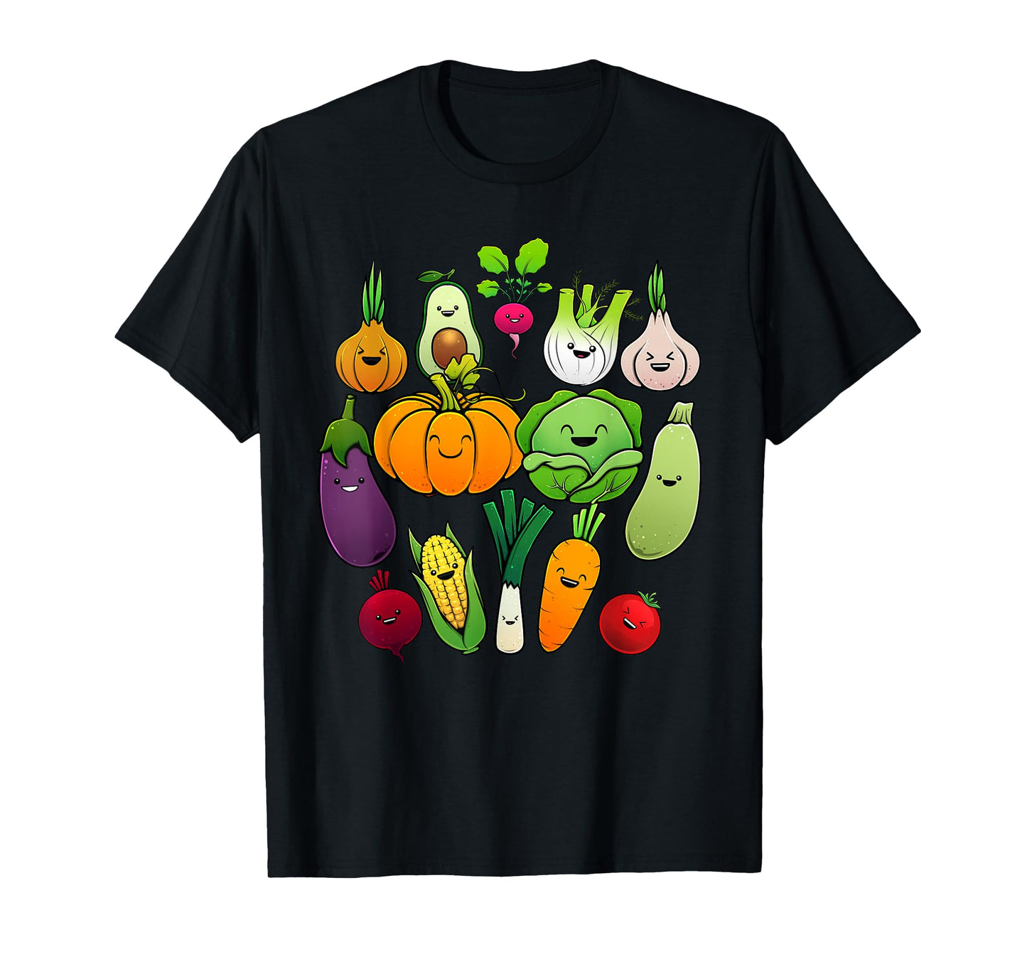 Cute Vegetable Art Men Women Healthy Veggie Vegan Gardening T-Shirt