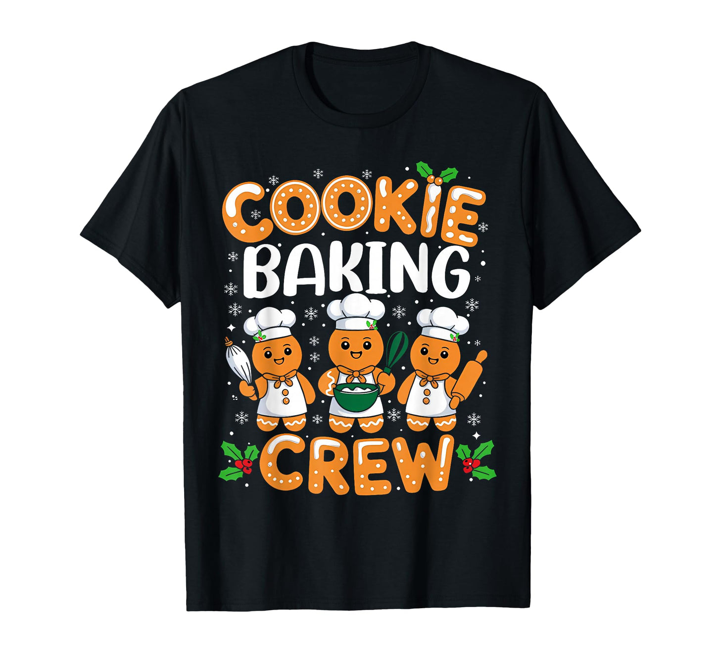 Cookie Baking Crew Christmas Gingerbread Team Squad Family T-Shirt