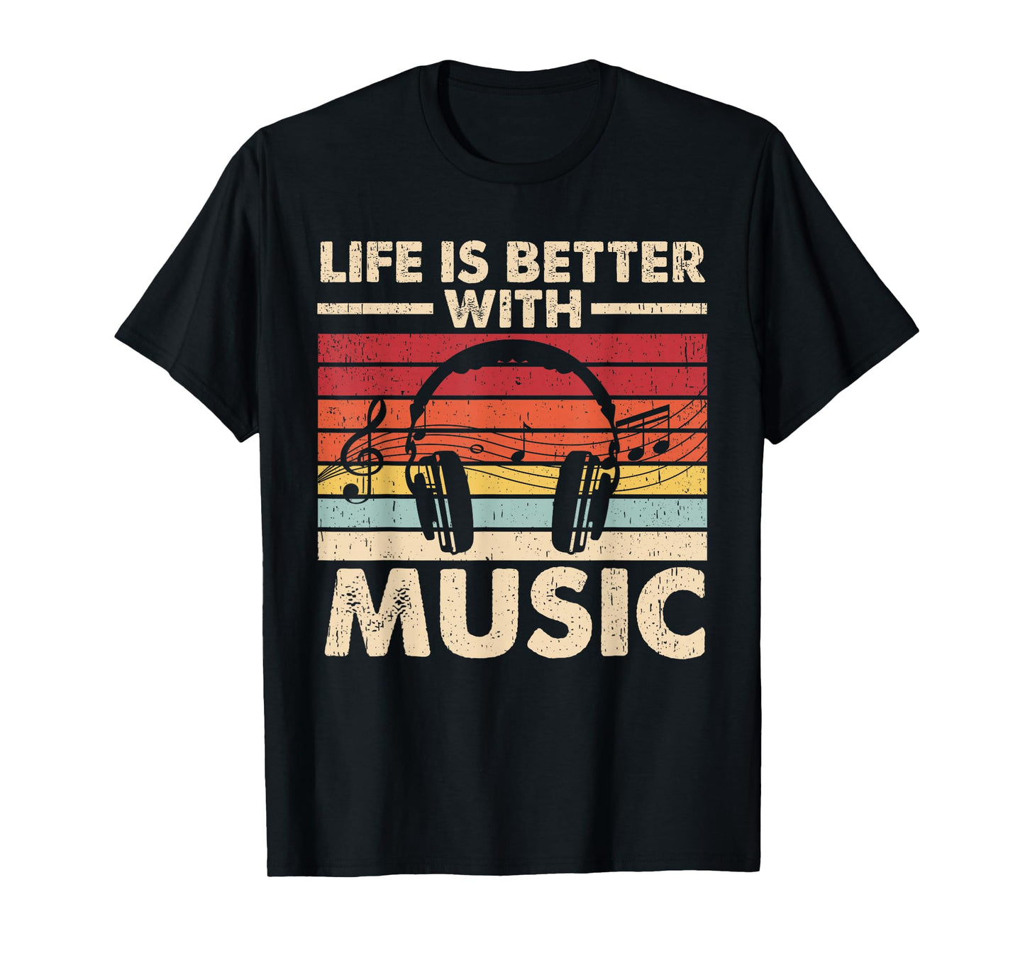 Life is Better with Music Lover Teen Girls Boys Musician T-Shirt