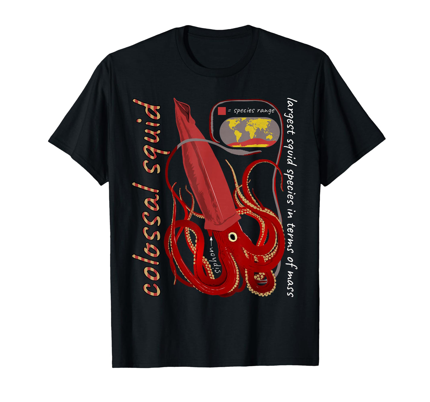 ETCreations Colossal Squid T-Shirt, Small, Black