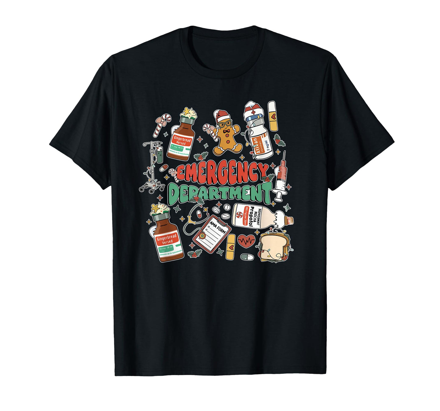 Christmas Emergency Room ER RN Nurse Department Healthcare T-Shirt