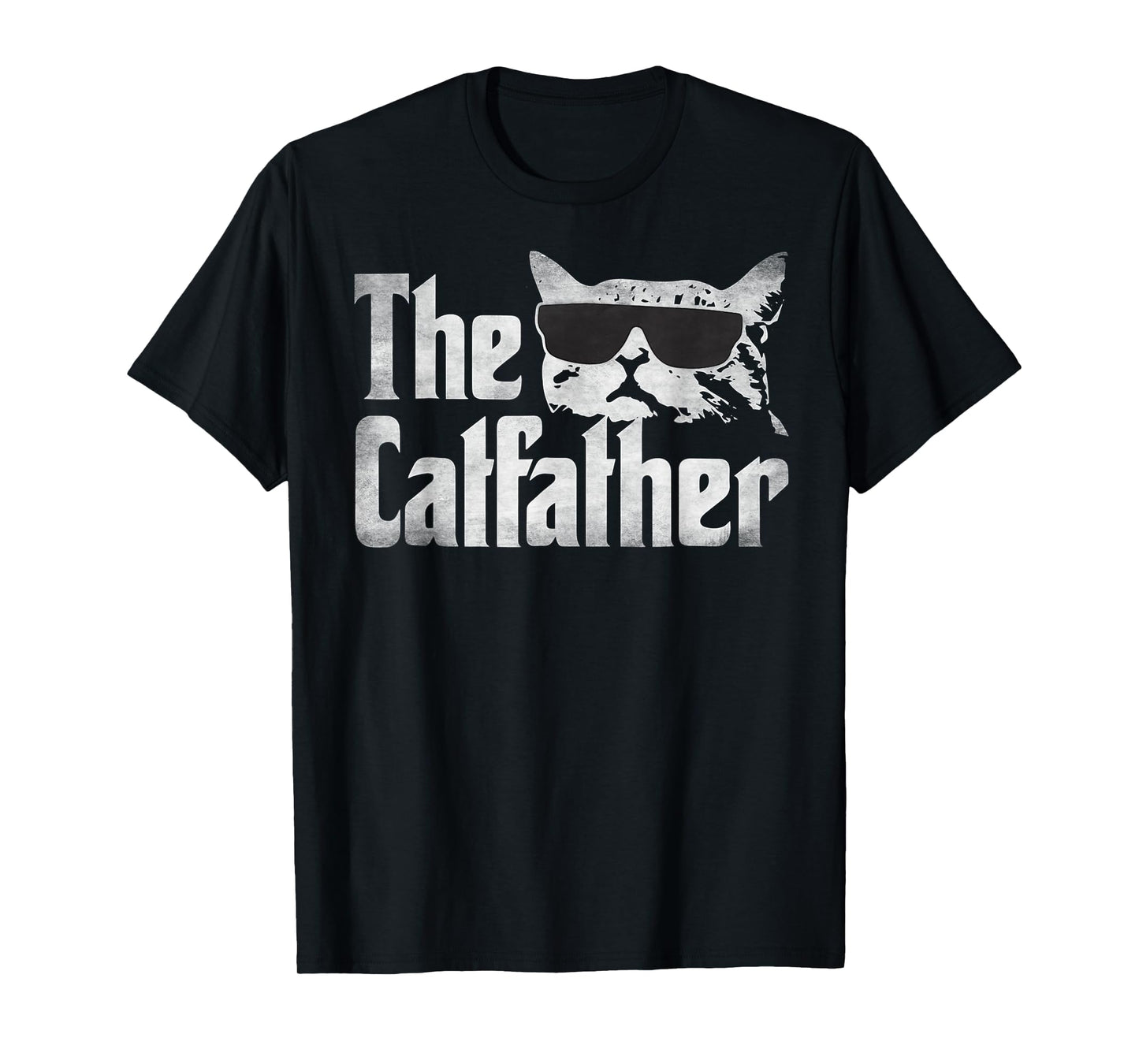 The Catfather Funny Cat Dad Fathers Day Vintage Father's Day T-Shirt