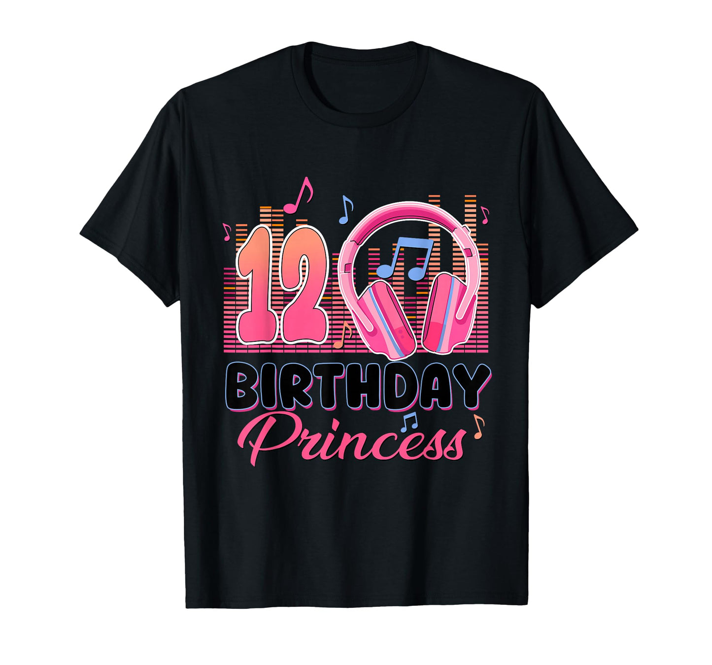 Musical Theme Party 12th Birthday Princess 12 Year Old T-Shirt