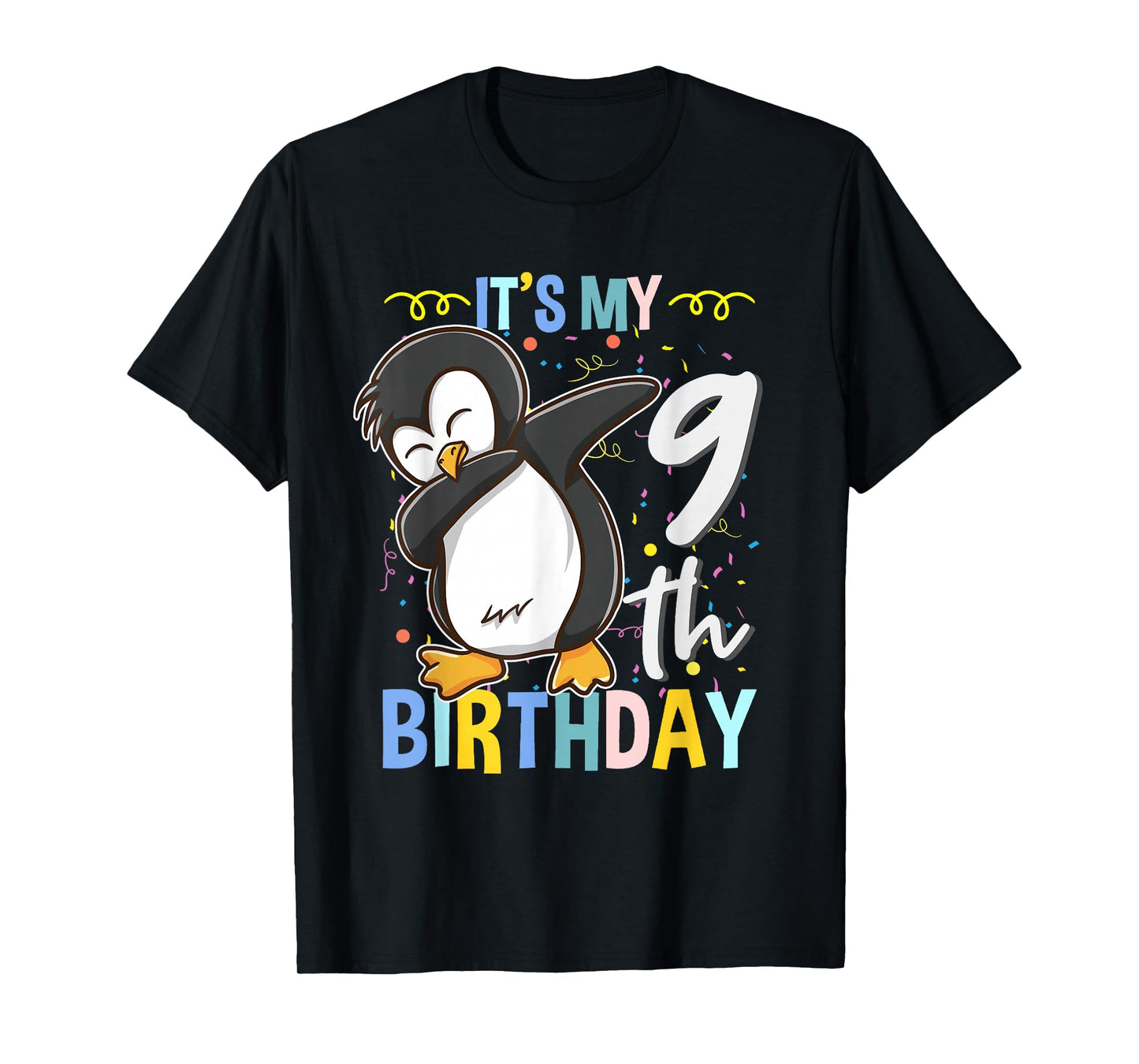 Its My 9th Birthday Dabbing Penguin T-Shirt