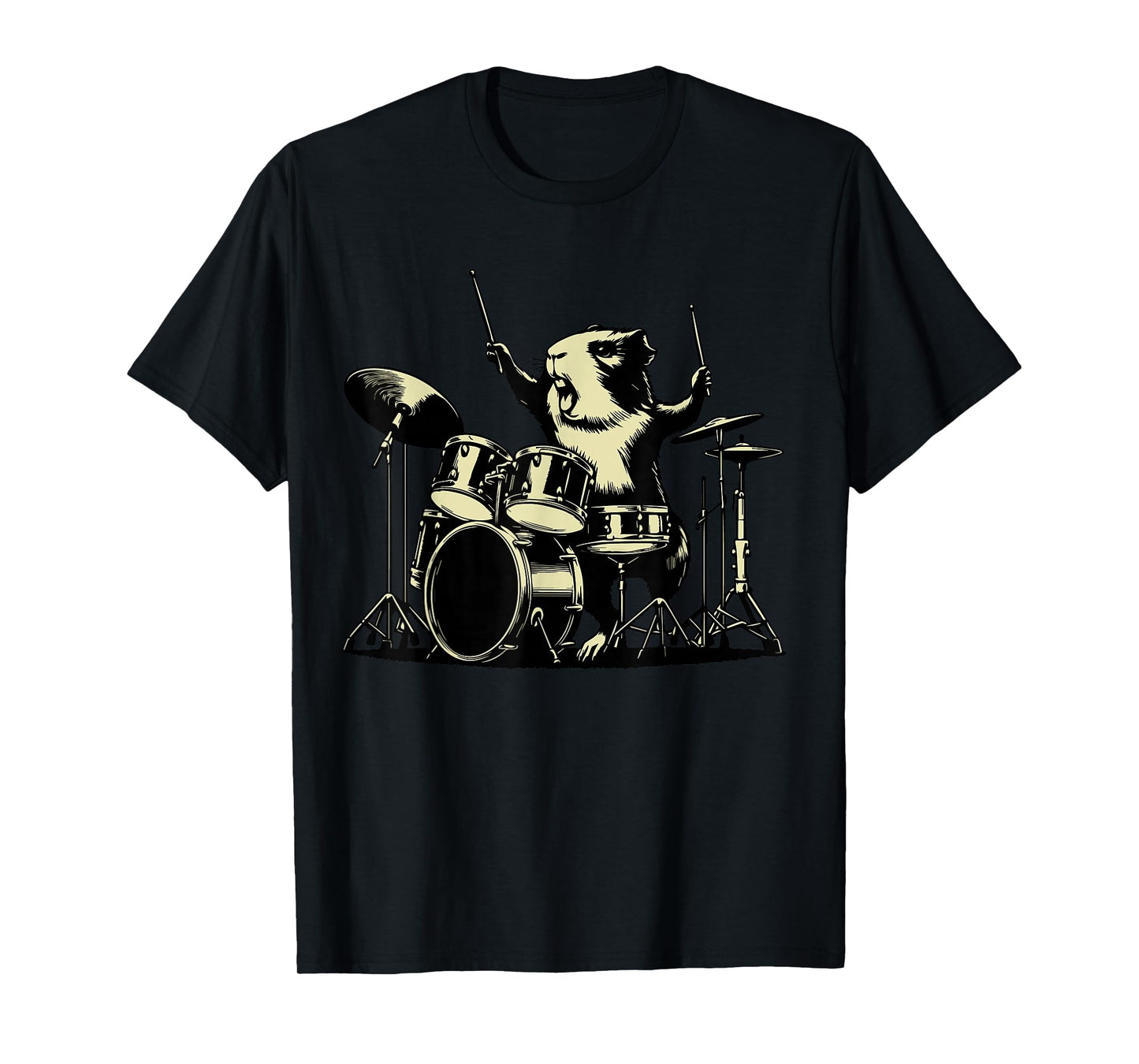 Guinea Pig Drummer Rock Drummer Guinea Pig Playing Drums T-Shirt