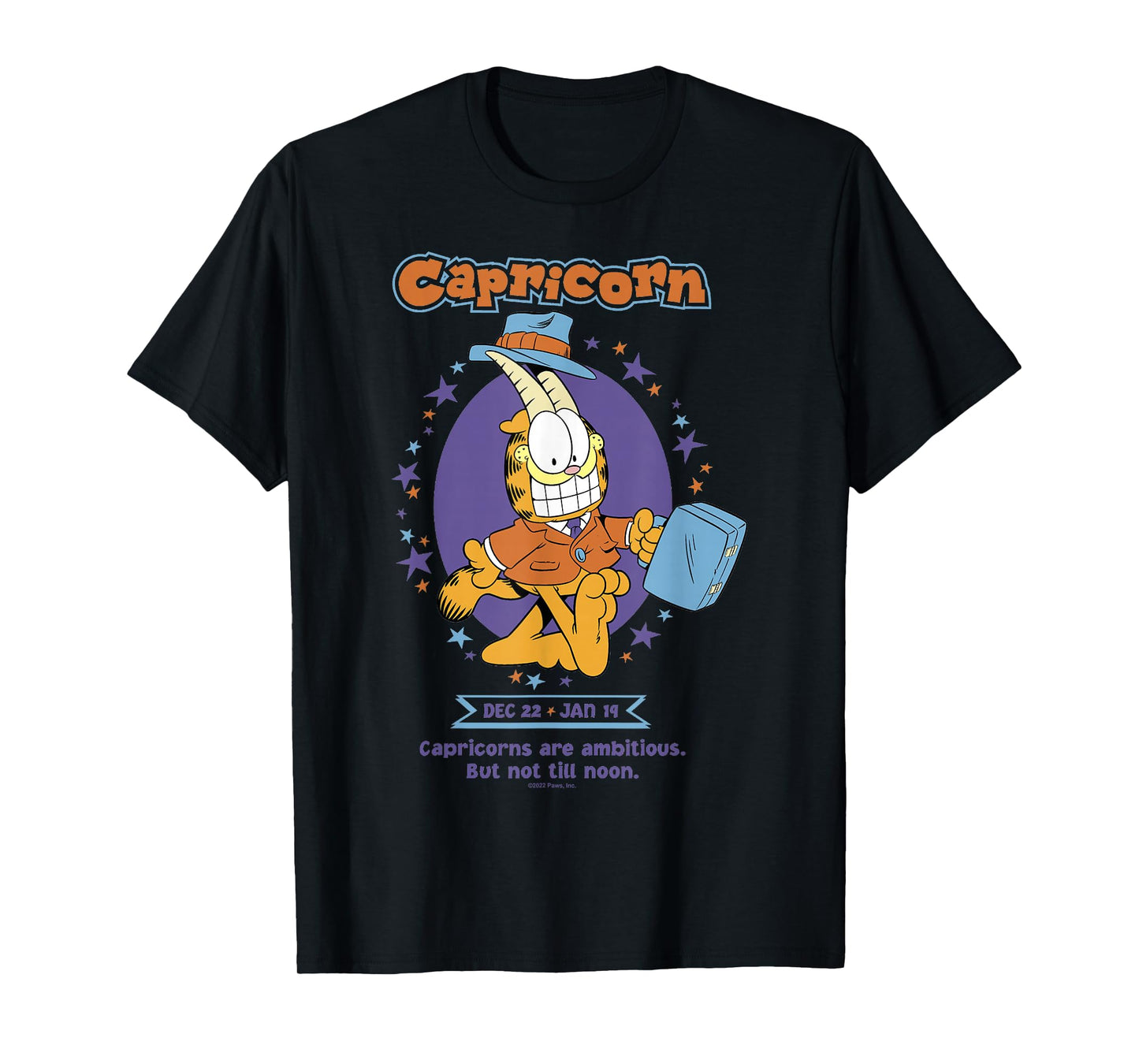Garfield Capricorn Zodiac Sign Horoscope Humour T-Shirt