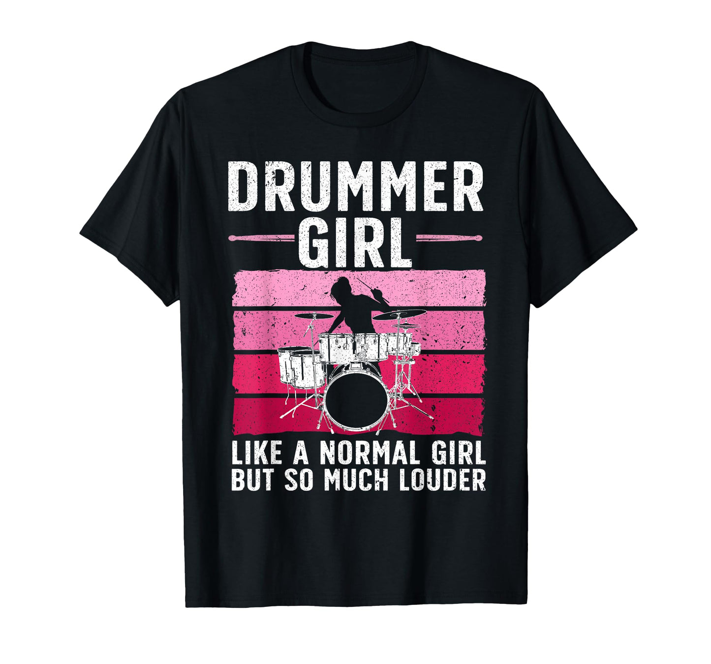 Best Drums for Girls Women Drummer Music Band Drum Musician T-Shirt