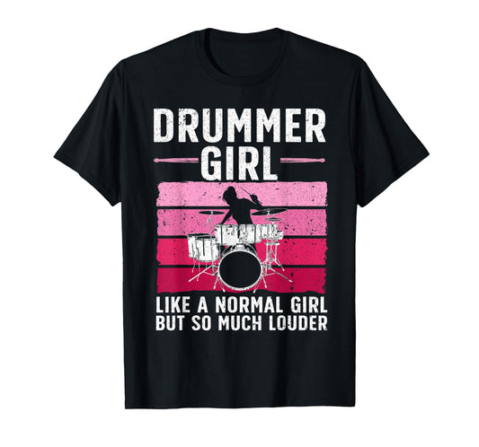 Best Drums for Girls Women Drummer Music Band Drum Musician T-Shirt
