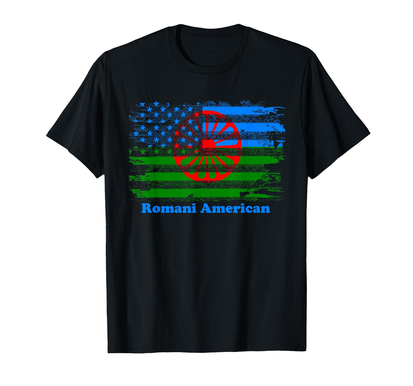 Romani American flag t-shirt T-Shirt