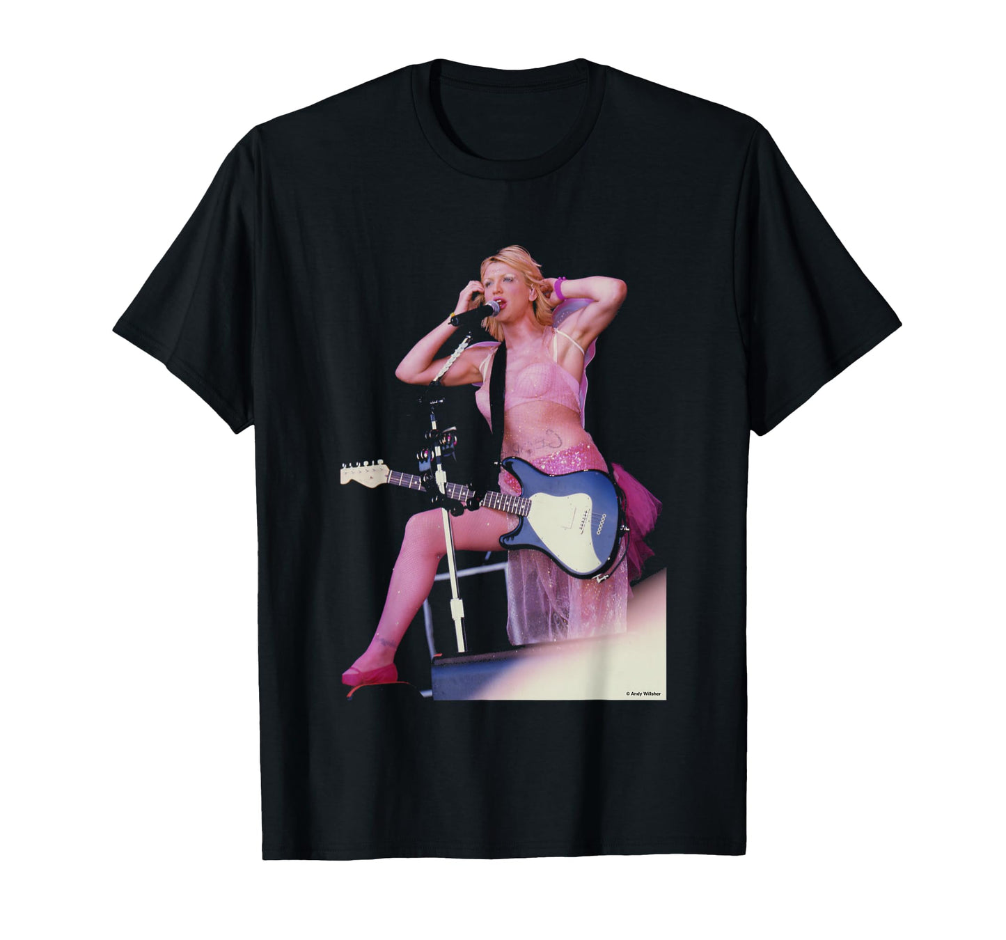 Hole Courtney Love Live Glastonbury 1999 by Andy Willsher T-Shirt