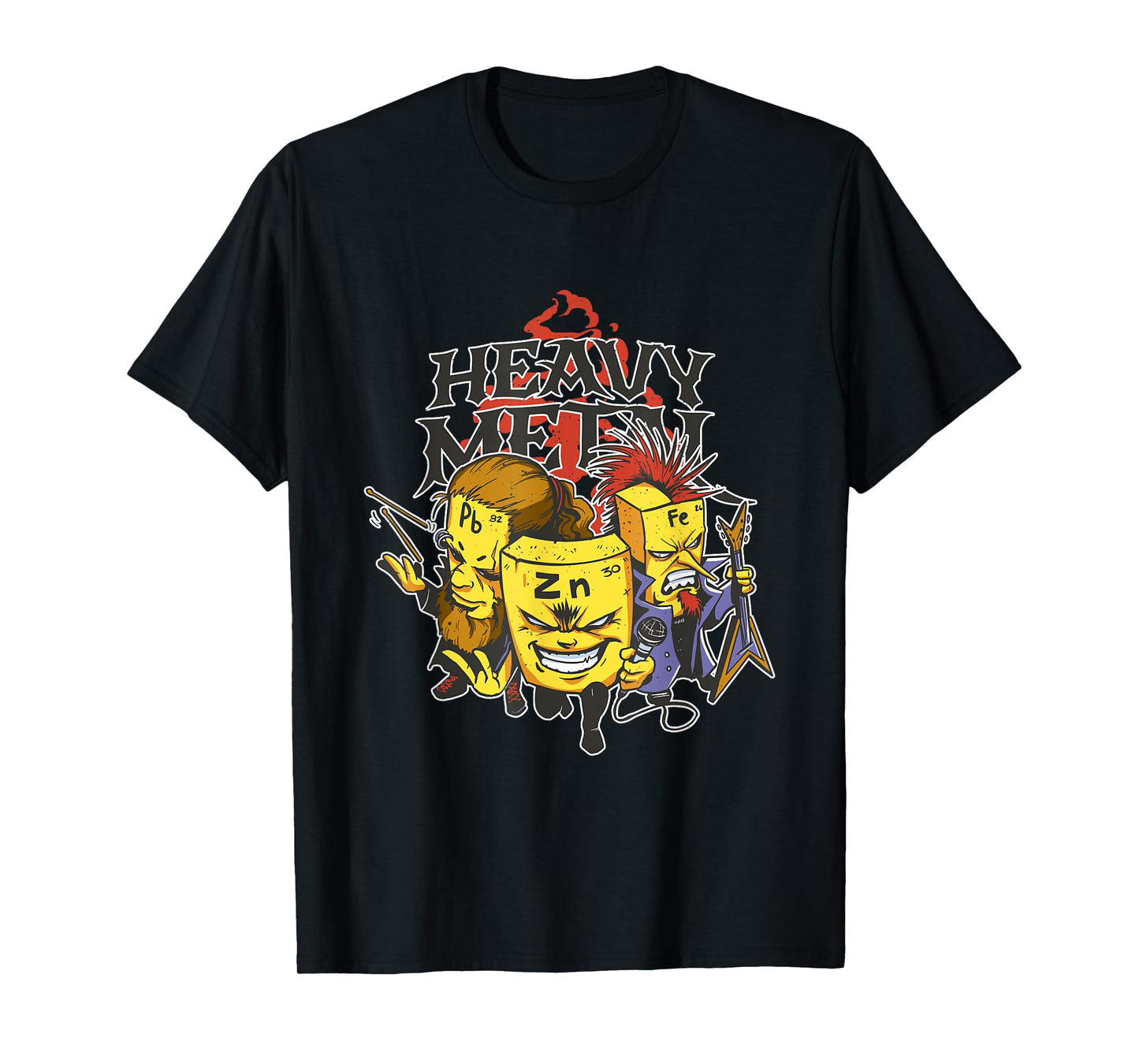 chemistry heavy metals characters art metalhead geek nerd T-Shirt