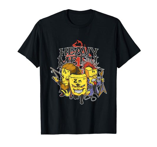 chemistry heavy metals characters art metalhead geek nerd T-Shirt